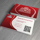 business card design with QR
